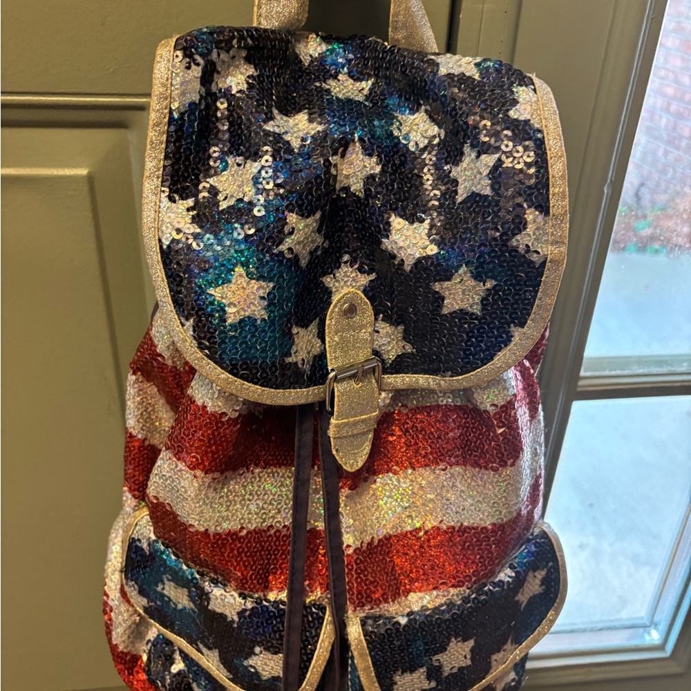 Backpack with Stars and stripes/ sequin from Justice